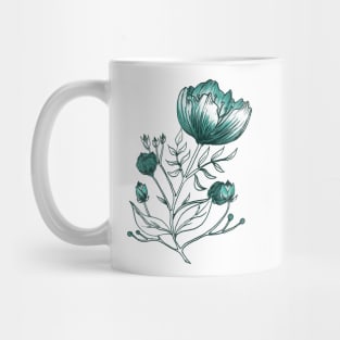 Blue flower Mug